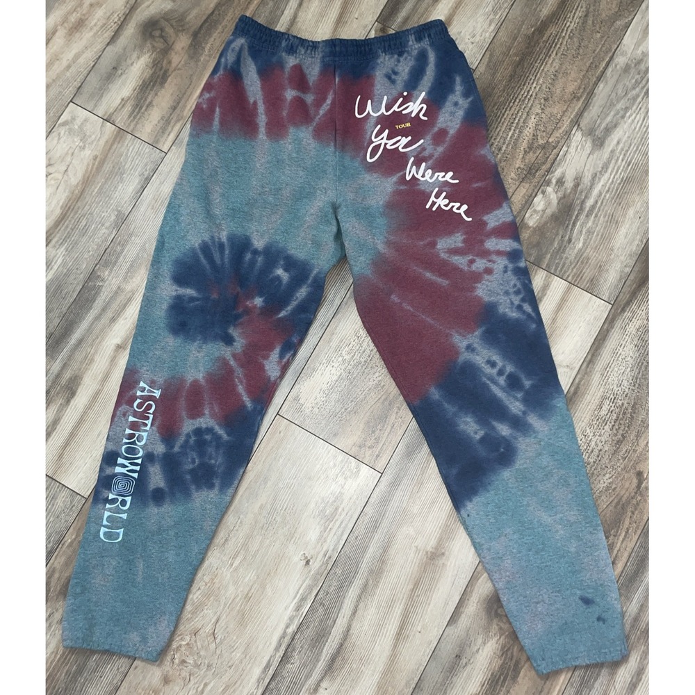 Astroworld Sweatpants Men Medium Tie Dye Jogger Wish‎ You Were Here Tour